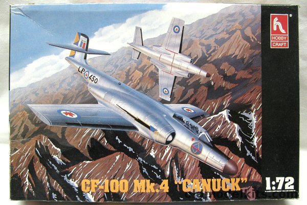 Hobby Craft 1/72 Avro CF-100 Mk.4 Canuck - RCAF No. 428 Sq (2 Aircraft) or 409 Sq 'Nighthawks' Cold Lake 1957, HC1320 plastic model kit